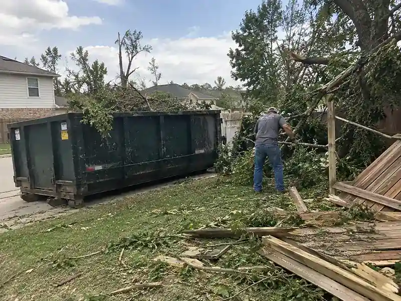 Storm debris dumpster rental near Creekwood, Bowling Green KY